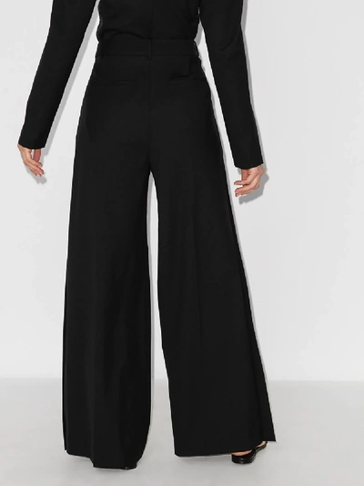 Shop Rejina Pyo Ingrid Wide Leg Wool Trousers In Black