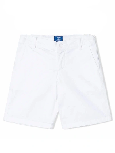 Shop Fay White Stretch Cotton Shorts In Bianco