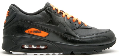 Pre-owned Nike  Air Max 90 Black Total Orange In Black/black-total Orange