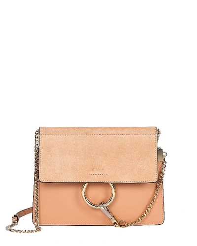 Shop Chloé Faye Mini Shoulder Bag In Blush