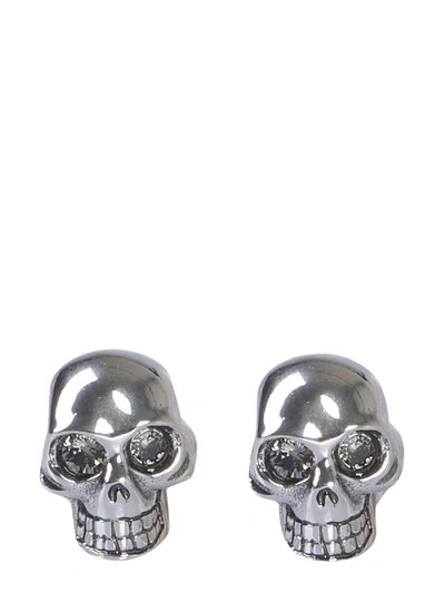 Shop Alexander Mcqueen Skull Cufflinks In Black