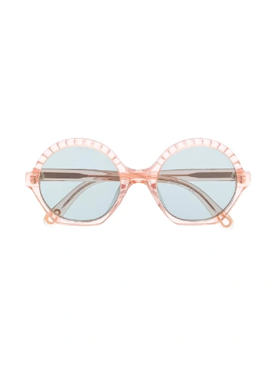 Shop Chloé Vera Oversized-frame Sunglasses In Neutrals