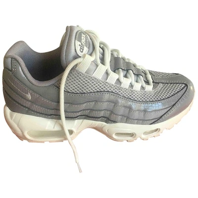Pre-owned Nike Air Max 95 Grey Leather Trainers