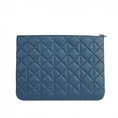Pre-owned Mulberry Blue Leather Clutch Bag