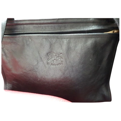 Pre-owned Il Bisonte Black Leather Handbag