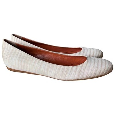 Pre-owned Missoni Leather Ballet Flats In Beige