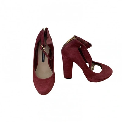 Pre-owned French Connection Heels In Burgundy
