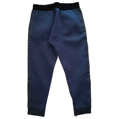 Pre-owned Lords & Fools Trousers In Navy