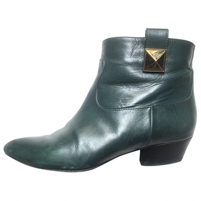 Pre-owned Marc Jacobs Green Leather Ankle Boots