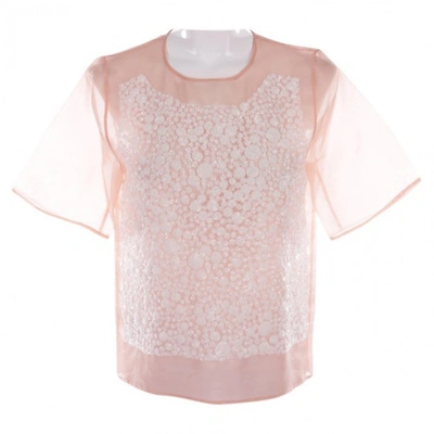 Pre-owned Msgm Pink Synthetic Top
