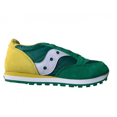 Pre-owned Saucony Trainers In Green