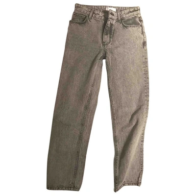 Pre-owned Anine Bing Grey Cotton Jeans