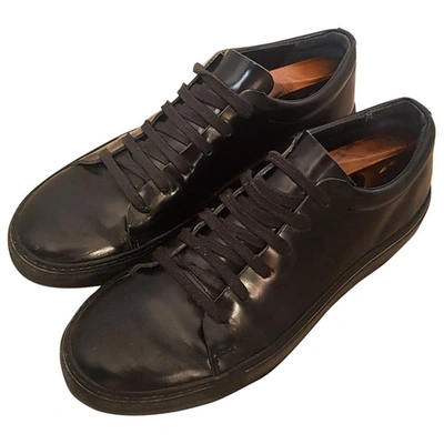 Pre-owned Acne Studios Black Leather Trainers