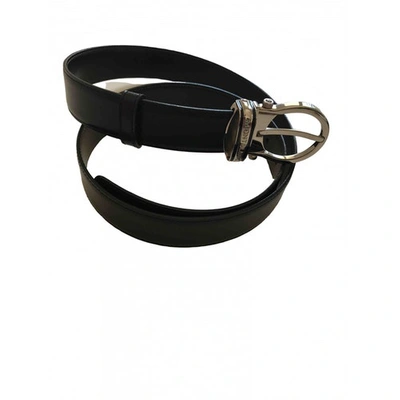 Pre-owned Montblanc Black Leather Belt