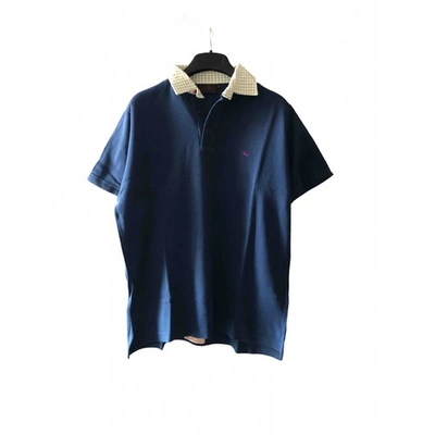 Pre-owned Etro Navy Cotton Polo Shirts