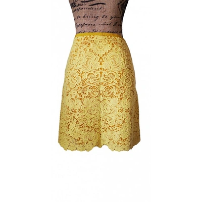 Pre-owned Karen Millen Mid-length Skirt In Yellow
