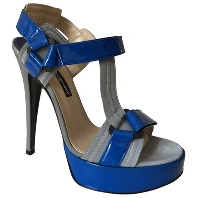 Pre-owned Alberto Guardiani Blue Patent Leather Heels