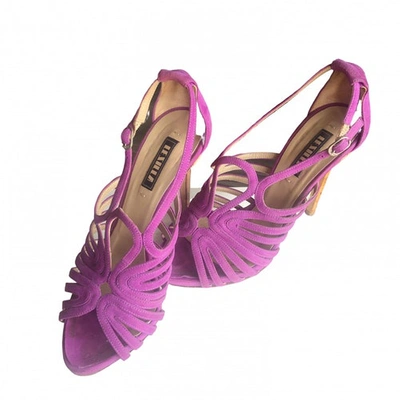 Pre-owned Le Silla Leather Sandals In Purple
