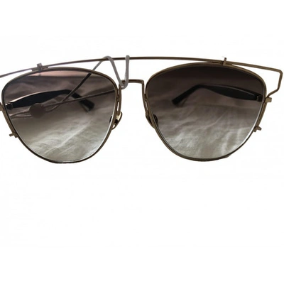Pre-owned Dior Technologic Gold Metal Sunglasses