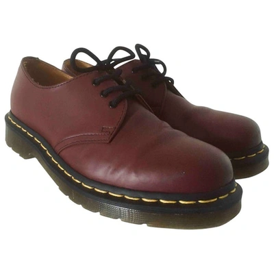 Pre-owned Dr. Martens' 1461 (3 Eye) Burgundy Leather Lace Ups