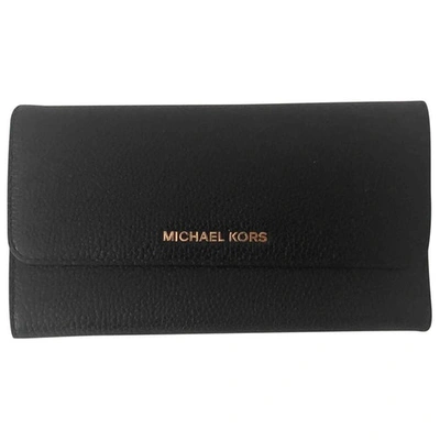 Pre-owned Michael Kors Black Leather Wallet