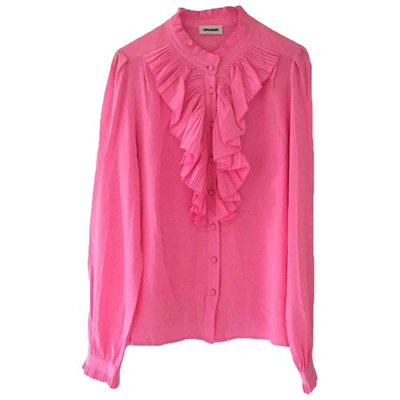 Pre-owned Zadig & Voltaire Pink Silk  Top