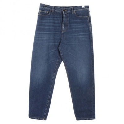 Pre-owned Saint Laurent Blue Cotton Jeans