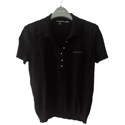 Pre-owned Karl Lagerfeld Black Cotton  Top