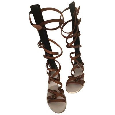 Pre-owned Balenciaga Brown Leather Sandals