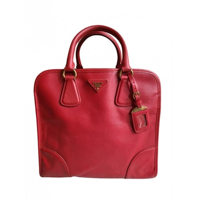 Pre-owned Prada Red Leather Handbag