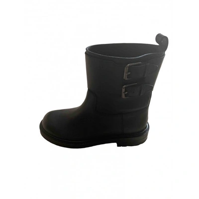 Pre-owned Loewe Black Leather Boots