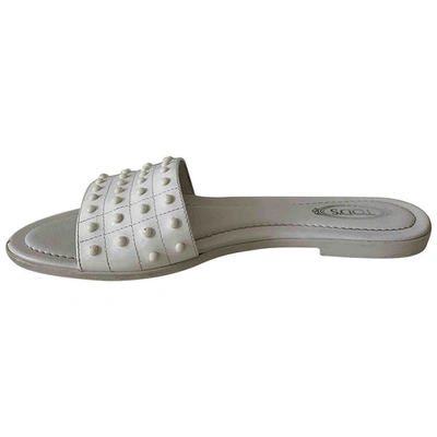 Pre-owned Tod's White Leather Sandals