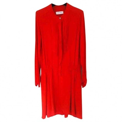 Pre-owned Mauro Grifoni Silk Dress In Red