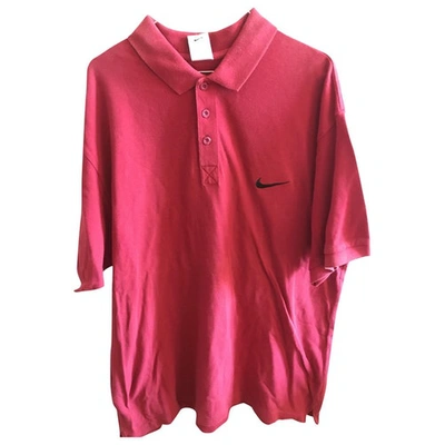 Pre-owned Nike Red Cotton Polo Shirts