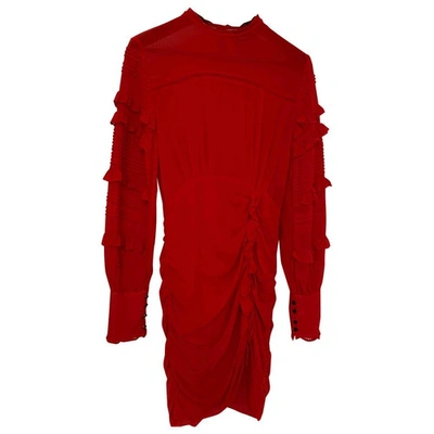 Pre-owned Isabel Marant Red Silk Dress