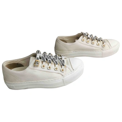 Pre-owned Dior White Cloth Trainers
