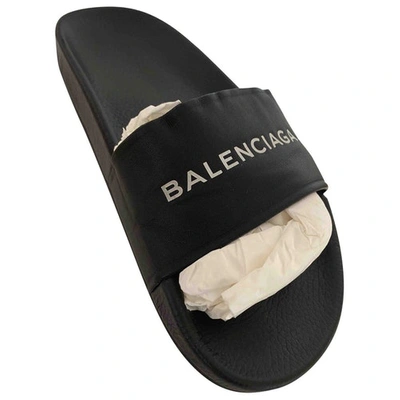 Pre-owned Balenciaga Black Leather Sandals