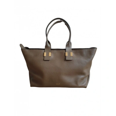 Pre-owned Demellier Khaki Leather Handbag
