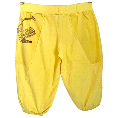 Pre-owned Just Cavalli Yellow Cotton Shorts
