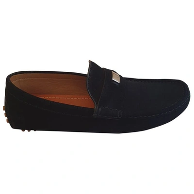 Pre-owned Gucci Black Suede Flats