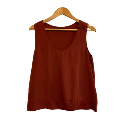 Pre-owned The Row Burgundy Silk  Top