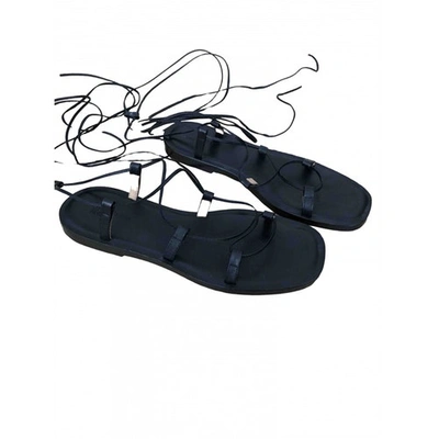 Pre-owned Jil Sander Leather Sandal In Black