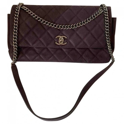Pre-owned Chanel Purple Leather Handbag