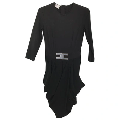 Pre-owned Elisabetta Franchi Black Polyester Dresses