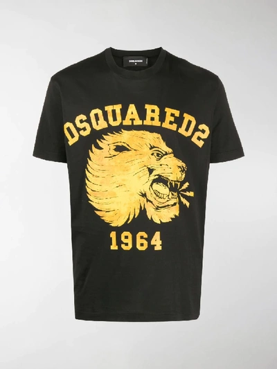 Shop Dsquared2 Lion Print T-shirt In Black