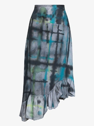 Shop Collina Strada X Browns 50 Michi Asymmetric Tie-dye Skirt In Black