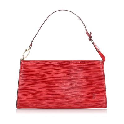 Pre-owned Louis Vuitton Epi Pochette Accessoires In Red
