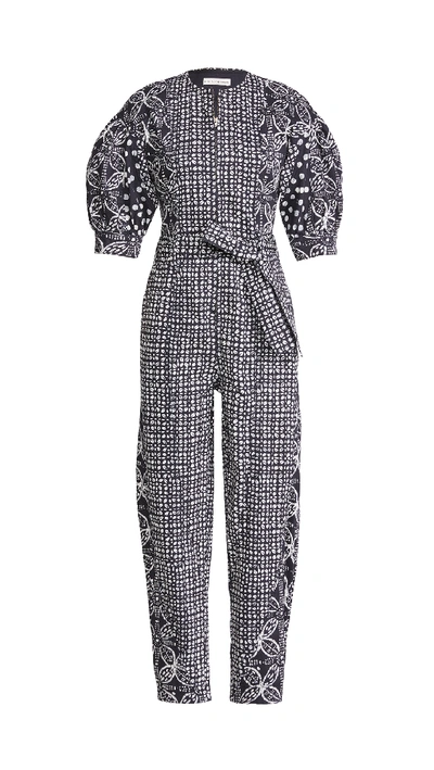 Shop Ulla Johnson Sabra Jumpsuit In Noir Batik