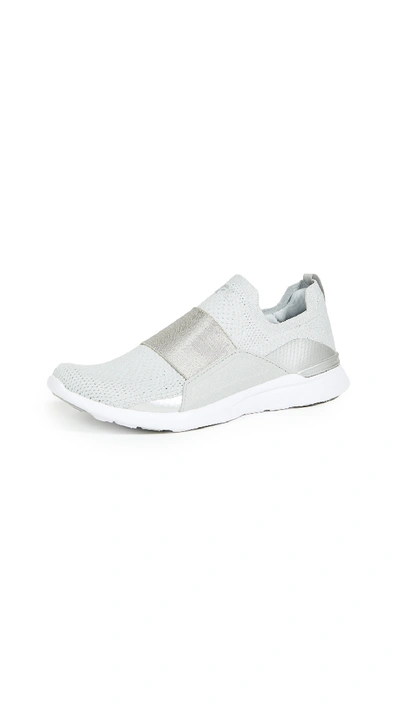Shop Apl Athletic Propulsion Labs Techloom Bliss Sneakers In Steel Grey/reflective Silver/w