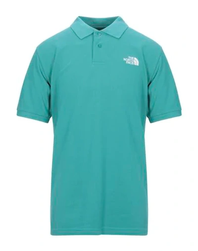 Shop The North Face Polo Shirt In Emerald Green